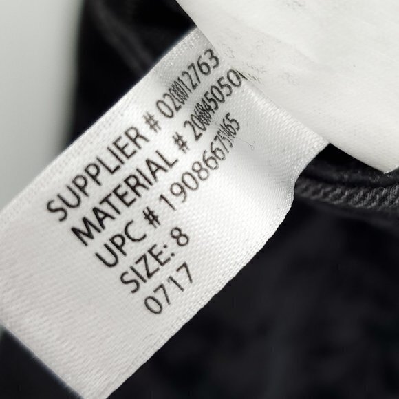 Chaps Mid Rise Jacquard Velvet Slim Leg Pants 8 Black/Gray - Picture 16 of 16